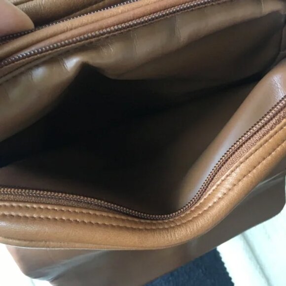 Tignanello Tan Leather Magnetic Closure Backpack - Picture 7 of 15